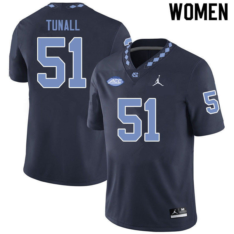 Jordan Brand Women #51 Wyatt Tunall North Carolina Tar Heels College Football Jerseys Sale-Black